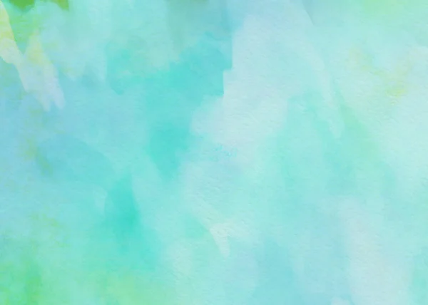 Modern Subtle Pastel Mint Green White Blue Watercolor Liquid Texture — Stockfoto
