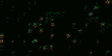 Dijital arıza ve bozulma kozmos yıldızları hata etkisi. Gelecekçi siberpunk asit fantastik neon sıvısı ve hız kirişleri. Geçmişe dönük fütürizm, web punk, çılgın DJ tekno estetik neon renk düzeni