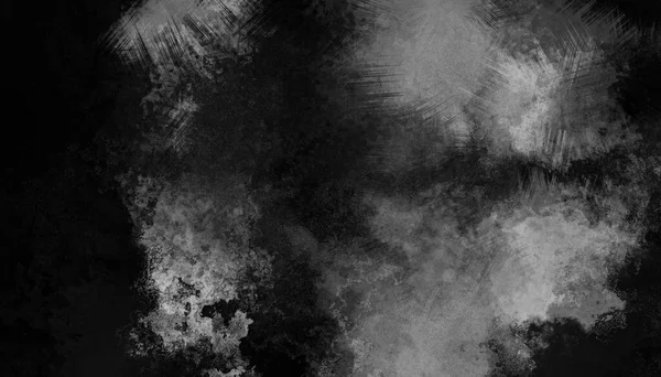 Abstract horror old monochrome art, grunge background, smear banner paper with blob paint in white and black dark noise wall paper with granules and chalk messy goth texture
