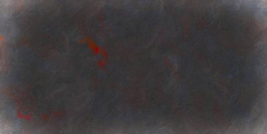 Grunge dark red spilled stains watercolor manuscript with grey marbled grunge creepy texture and lighter vignette edges. Halloween mystery background.