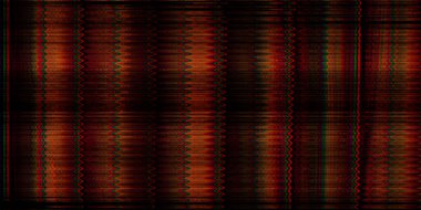Dark abstract warm autumn orange red noise vibrant error lines. Glow vertical wavy music stripes or lines. Corridor Synth wave. Vapor wave cyberpunk style. Retro Thanksgiving banner