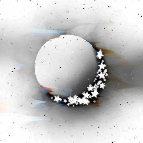 Digitale Glitzer Und Bewegungskosmos Sterne Mit Windnebelhimmel Effekt Kosmos Universum — Stockfoto