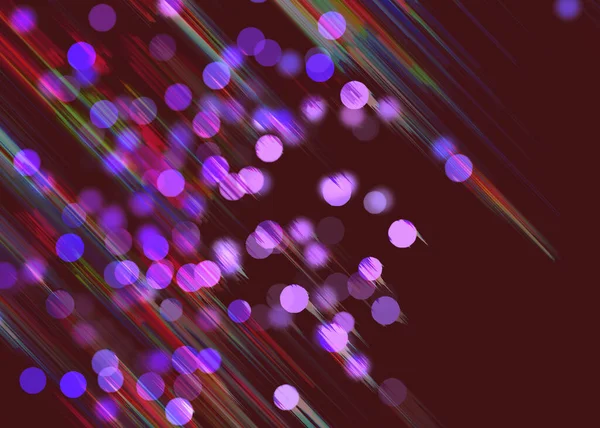 Боке Фіолетові Рожеві Вогні Діагональні Лінії Рухаються Флуоресцентно Вітровим Глюком — стокове фото