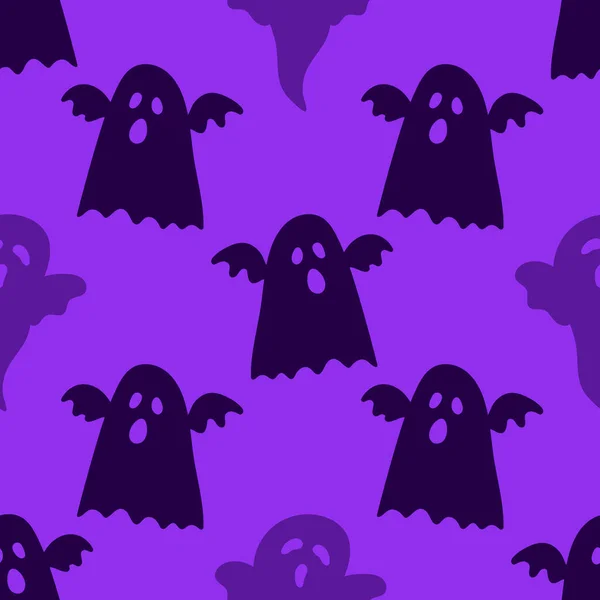 Slavnostní Děsivý Vzor Barevný Halloweenský Tisk Halloween Bezešvé Vzor Legrační — Stockový vektor