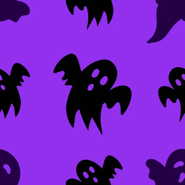 Festive Scary Pattern Colorful Halloween Print Halloween Seamless Pattern Funny — Stok Vektör
