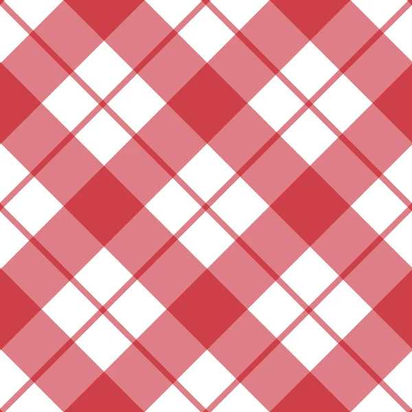 Red White Seamless Gingham Pattern Checkered Fabric Plaid Tablecloth Napkin — Archivo Imágenes Vectoriales