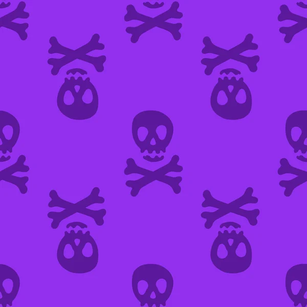 Patrón Aterrador Estampado Colorido Halloween Papel Pintado Pirata Otoñal Fondo — Archivo Imágenes Vectoriales