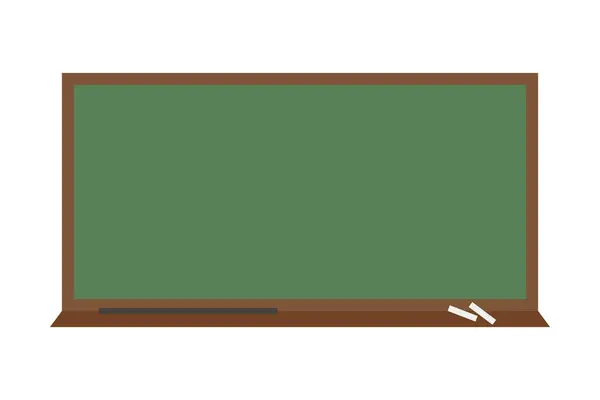 Rechteckige Tafel Vektordarstellung Isoliert Auf Weißem Hintergrund Schultafel Kreide Und — Stockvektor