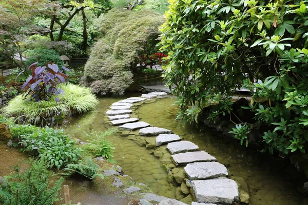 Camino Rocoso Butchart Garden Isla Vancouver Canadá Jardín Famoso Como — Foto de Stock