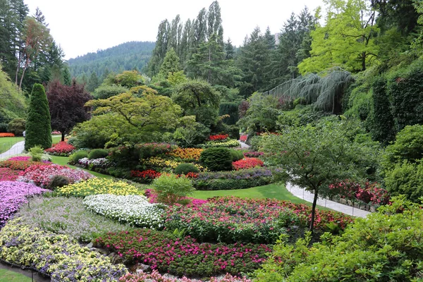 Los Jardines Butchart Canadá Son Uno Los Rincones Más Bellos —  Fotos de Stock