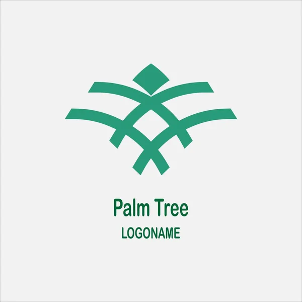 Illustration Icône Inspiration Conception Vectorielle Logo Palmier — Image vectorielle
