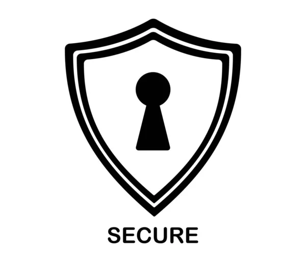 Shield Line Icon Logo Symbol Simple Icon Websites Web Design — Stock Vector
