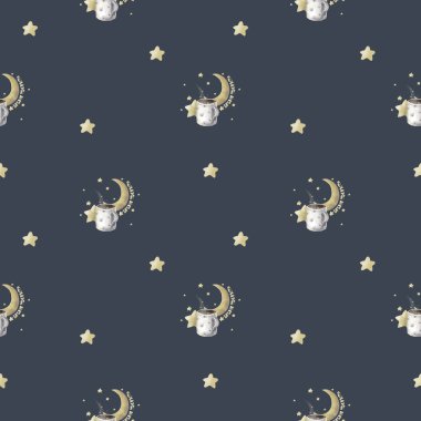 Bir fincan yıldızlı kahve ve üzerinde 