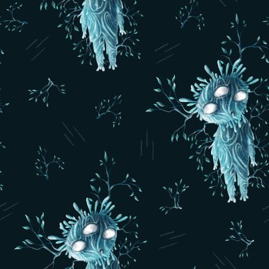 Karakter Ormanı Ruhu ile desen