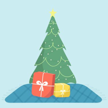 Yılbaşı ağacı ve yeni yıl hediyeleri