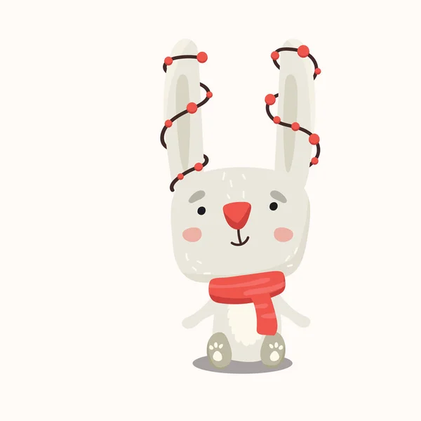 Kulaklarında çelenk olan Noel tavşanı