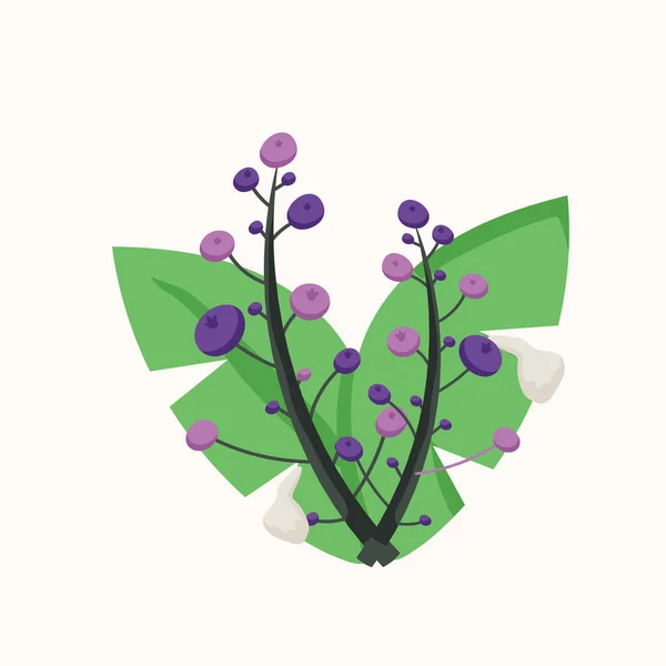 Yılbaşı çilekleri ve bitki vektör çizimi