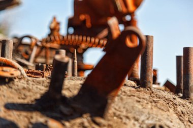 Bozuk askeri teçhizat, askeri operasyonlar, Ukrayna 'ya yakın çekim.