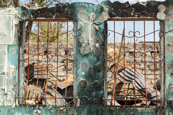 Makariv Ucrânia Junho 2022 Destruição Ucrânia Após Ocupação Exército Russo — Fotografia de Stock