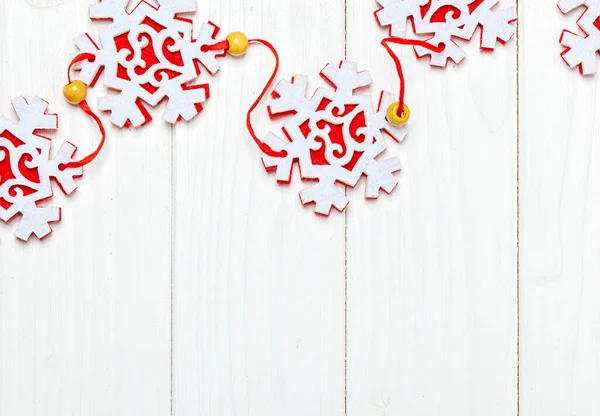 Juguetes Navidad Estrella Sobre Fondo Madera Cerca —  Fotos de Stock