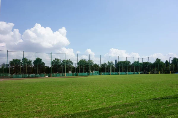 Midsummer Blue Sky Well Maintained Silence Scorching Sun Quiet Baseball — Stock Photo, Image