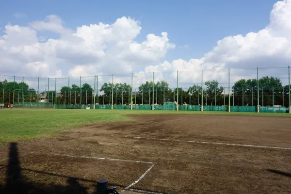 Midsummer Blue Sky Well Maintained Silence Scorching Sun Quiet Baseball — Stock Photo, Image