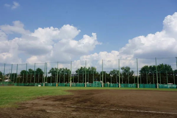 Midsummer Blue Sky Well Maintained Silence Scorching Sun Quiet Baseball — Stock Photo, Image