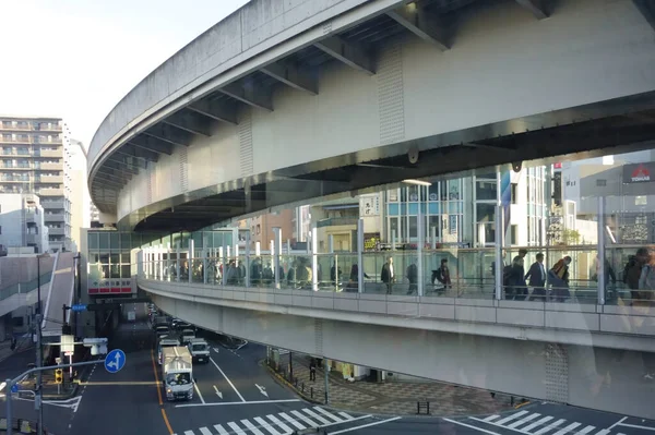 Tokyo Japan October 2017 Building Connecting Bridge Terminal Modern Station — Fotografia de Stock