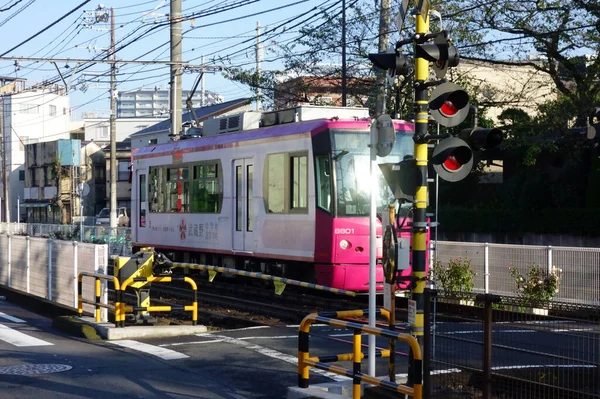 2017年10月26日東京都心部における交通安全確認のための踏切東京ストリートビュー ストック写真