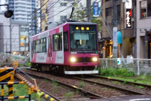 Tokio Japón Alrededor Septiembre 2019 Tranvías Las Calles Ciudad Cerca — Foto de Stock