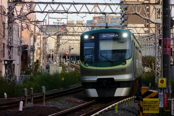 Tokyo Japan Oktober 2017 Nära Tokyu Kamata Station Järnvägsstation Järnväg — Stockfoto