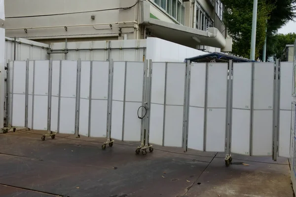 Sliding Door Shaped Gate Guards Construction Sites Building Construction Sites — ストック写真