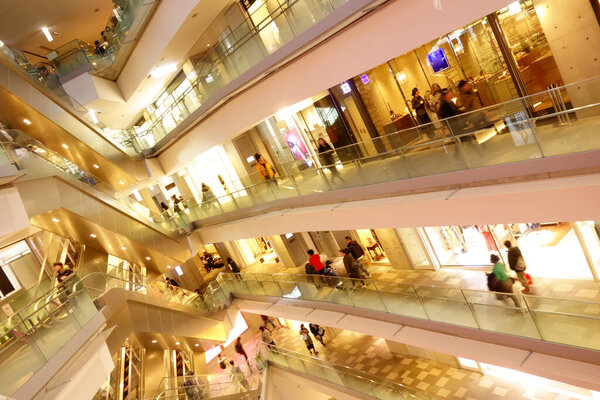 Interior of a modern shopping center in Omotesando, Tokyo, Japan, gorgeous and gorgeous