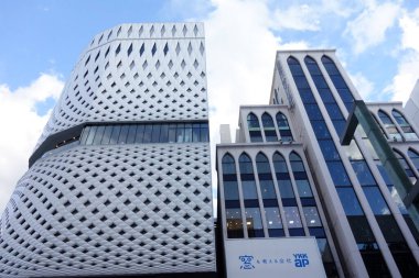 Tokyo Japonya, 14 Ocak 2018, Tokyo Ginza kavşağı yakınında, Landmark Plaza 'da muhteşem bir bina.