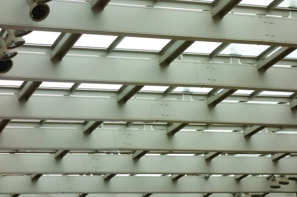 Bare Staal Modern Gebouw Interieur — Stockfoto
