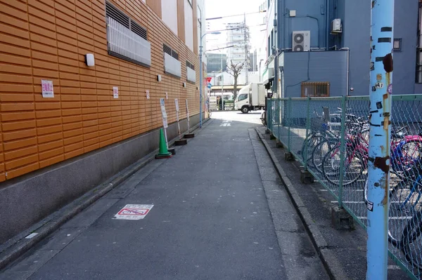 Street View Back Alley Downtown Tokyo Japan — 스톡 사진