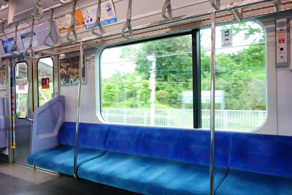 Токио Япония Апреля 2018 Года Загадочный Вид Изнутри Поезда Часы — стоковое фото