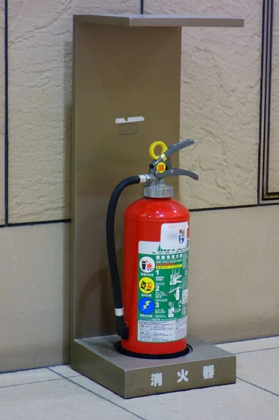 Tokió Japán 2018 Október Tűzcsapok Városban Tűzoltó Készülékek Fal Által — Stock Fotó