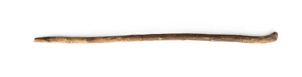 魔法の杖白い背景に孤立した木の杖 — ストック写真