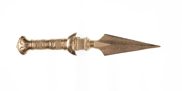 Złoty Miecz Odizolowany Białym Tle — Zdjęcie stockowe