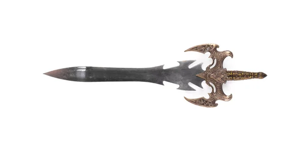 Beyaz Arka Planda Antik Ortaçağ Kılıçları — Stok fotoğraf