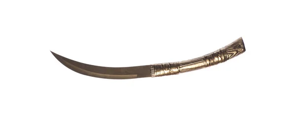 Beyaz Arkaplanda Izole Edilmiş Altın Kılıç — Stok fotoğraf