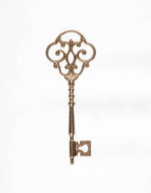 Eski altın anahtar izole edilmiş