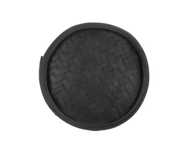 Yuvarlak siyah hasır samanın dokusu ve arkaplanı