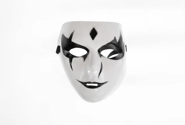Czarna Damska Maska Czarnym Tle — Zdjęcie stockowe