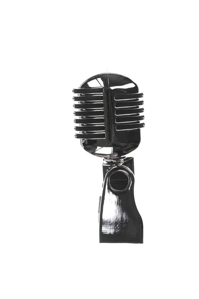 Vintage Microfoon Geïsoleerde Achtergrond — Stockfoto