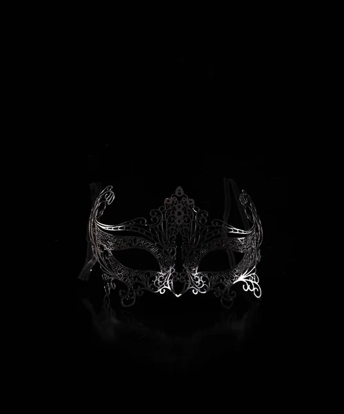 Black Female Mask Black Background — Stock Photo, Image