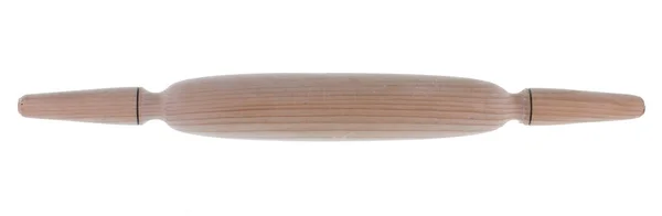 白い背景に孤立した木製の圧延ピン — ストック写真