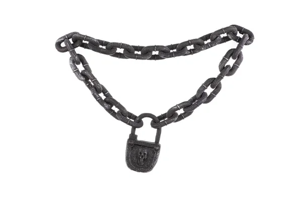 Ancient Chains Shackles White Background — Stock Photo, Image