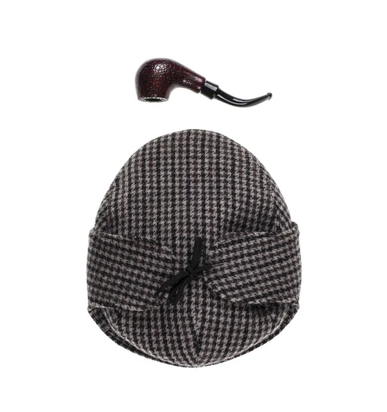 Cap Del Famoso Detective Sherlock Holmes Concetto Indagine — Foto Stock